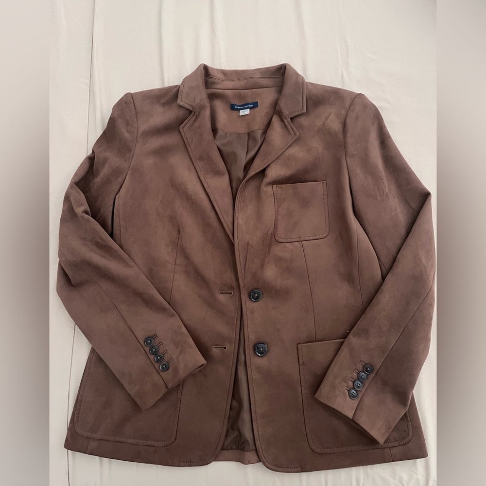 Tommy Hilfiger Brown Suede Blazer Jacket